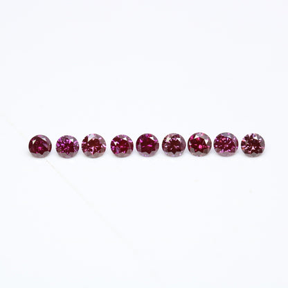 0.39 Carat Dark Pink Round Brilliant Cut Treated Diamond for Engagement Bands | Ideal for Wedding Necklaces, Bracelets, and Matching Bands