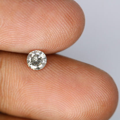 0.43 Carat Salt and Pepper Round Brilliant Diamond for Engagement Rings | Perfect Anniversary, Engagement, Birthday, or Wedding Gift
