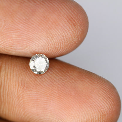 0.43 Carat Salt and Pepper Round Brilliant Diamond for Engagement Rings | Perfect Anniversary, Engagement, Birthday, or Wedding Gift