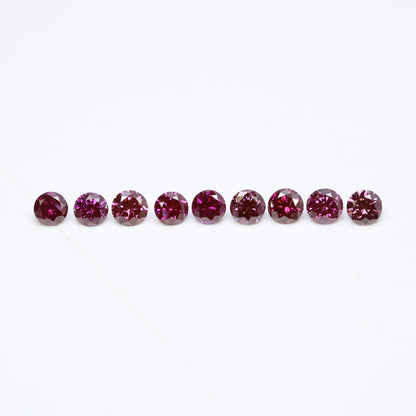 0.39 Carat Dark Pink Round Brilliant Cut Treated Diamond for Engagement Bands | Ideal for Wedding Necklaces, Bracelets, and Matching Bands