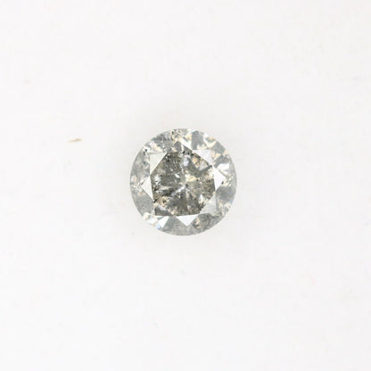 0.43 Carat Salt and Pepper Round Brilliant Diamond for Engagement Rings | Perfect Anniversary, Engagement, Birthday, or Wedding Gift