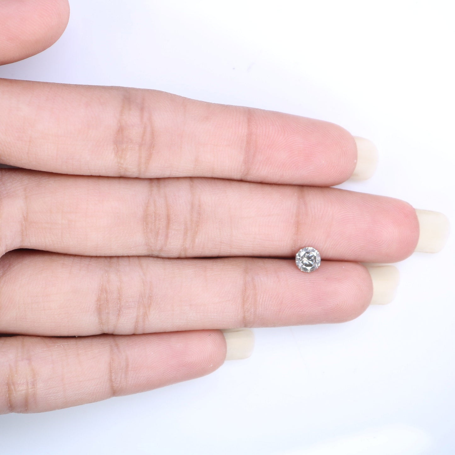0.43 Carat Salt and Pepper Round Brilliant Diamond for Engagement Rings | Perfect Anniversary, Engagement, Birthday, or Wedding Gift
