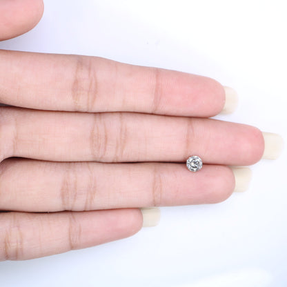 0.43 Carat Salt and Pepper Round Brilliant Diamond for Engagement Rings | Perfect Anniversary, Engagement, Birthday, or Wedding Gift
