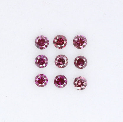 0.39 Carat Dark Pink Round Brilliant Cut Treated Diamond for Engagement Bands | Ideal for Wedding Necklaces, Bracelets, and Matching Bands