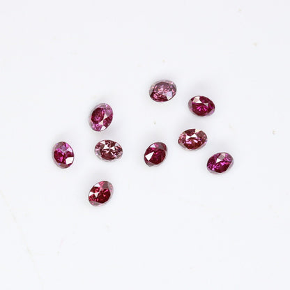 0.39 Carat Dark Pink Round Brilliant Cut Treated Diamond for Engagement Bands | Ideal for Wedding Necklaces, Bracelets, and Matching Bands