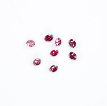0.35 Carat Treated Dark Pink Round Brilliant Cut Diamond for Engagement Rings | Perfect for Custom Gold Jewelry Designs