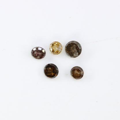 0.88 CT 2.90 MM Natural Salt and Pepper Diamond | Loose Diamonds | Brown Diamond | Fancy Coloured Diamond| Diamond For Pair of Earring, Ring