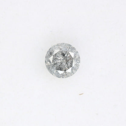 0.37 Carat 4.50 mm Round Brilliant Cut Salt and Pepper Loose Diamond for Engagement Rings | Ideal for Custom Gold Jewelry Designs