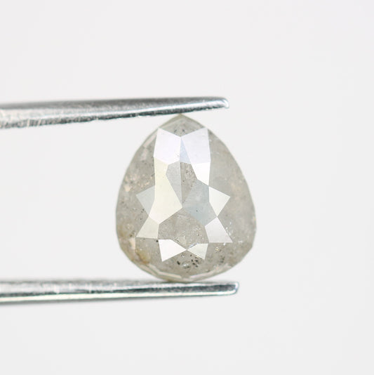 Grey Rose Cut Pear Salt and Pepper DiamondFor Gold Ring Diamonds