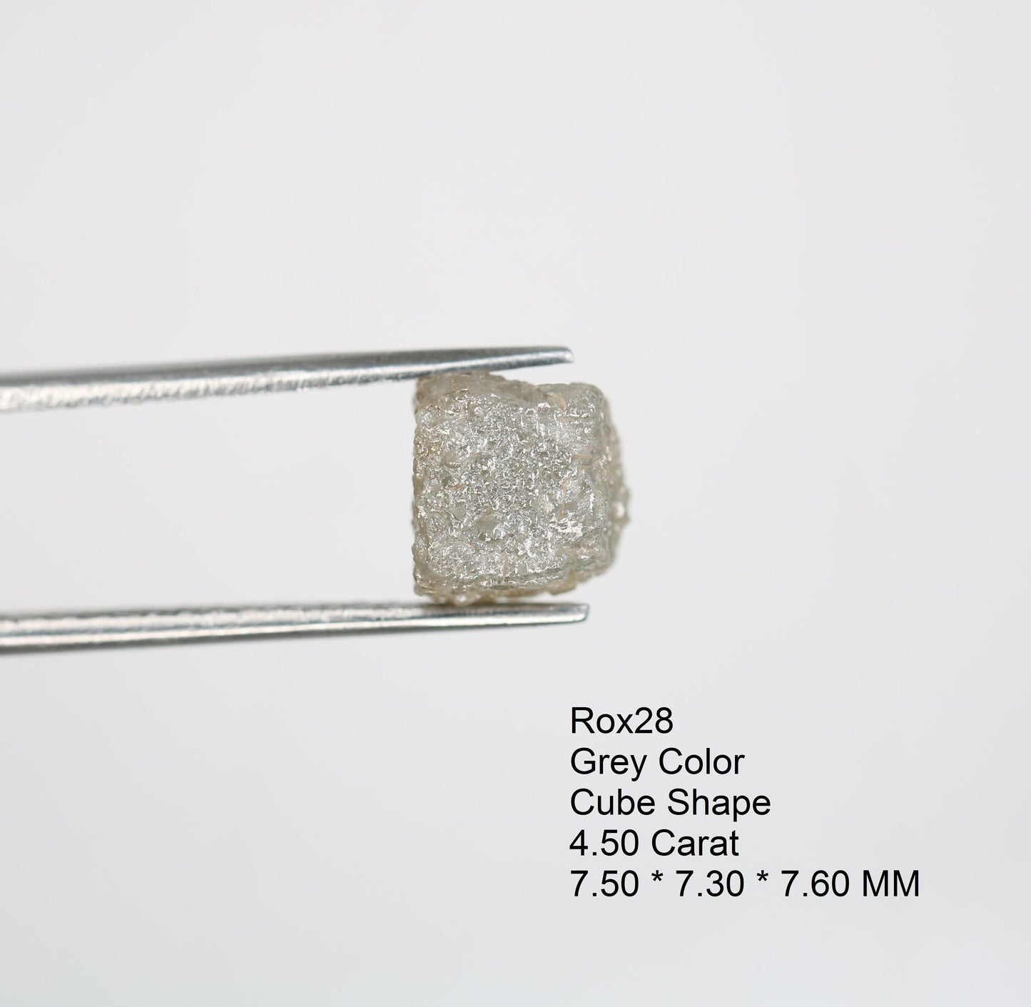 4.50 CT Natural Rough White Cueb Diamond | Uncut Cube Diamond Ring | Cueb Raw Diamond For Jewelry | Unique Gift | Antique Raw Diamond Gift