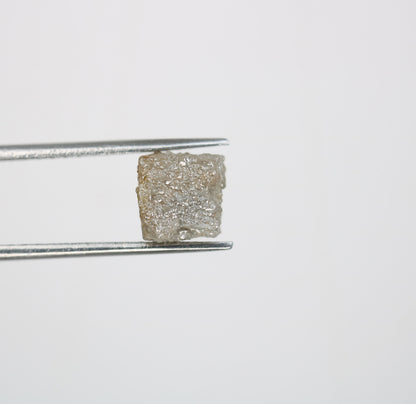 4.50 CT Natural Rough White Cueb Diamond | Uncut Cube Diamond Ring | Cueb Raw Diamond For Jewelry | Unique Gift | Antique Raw Diamond Gift