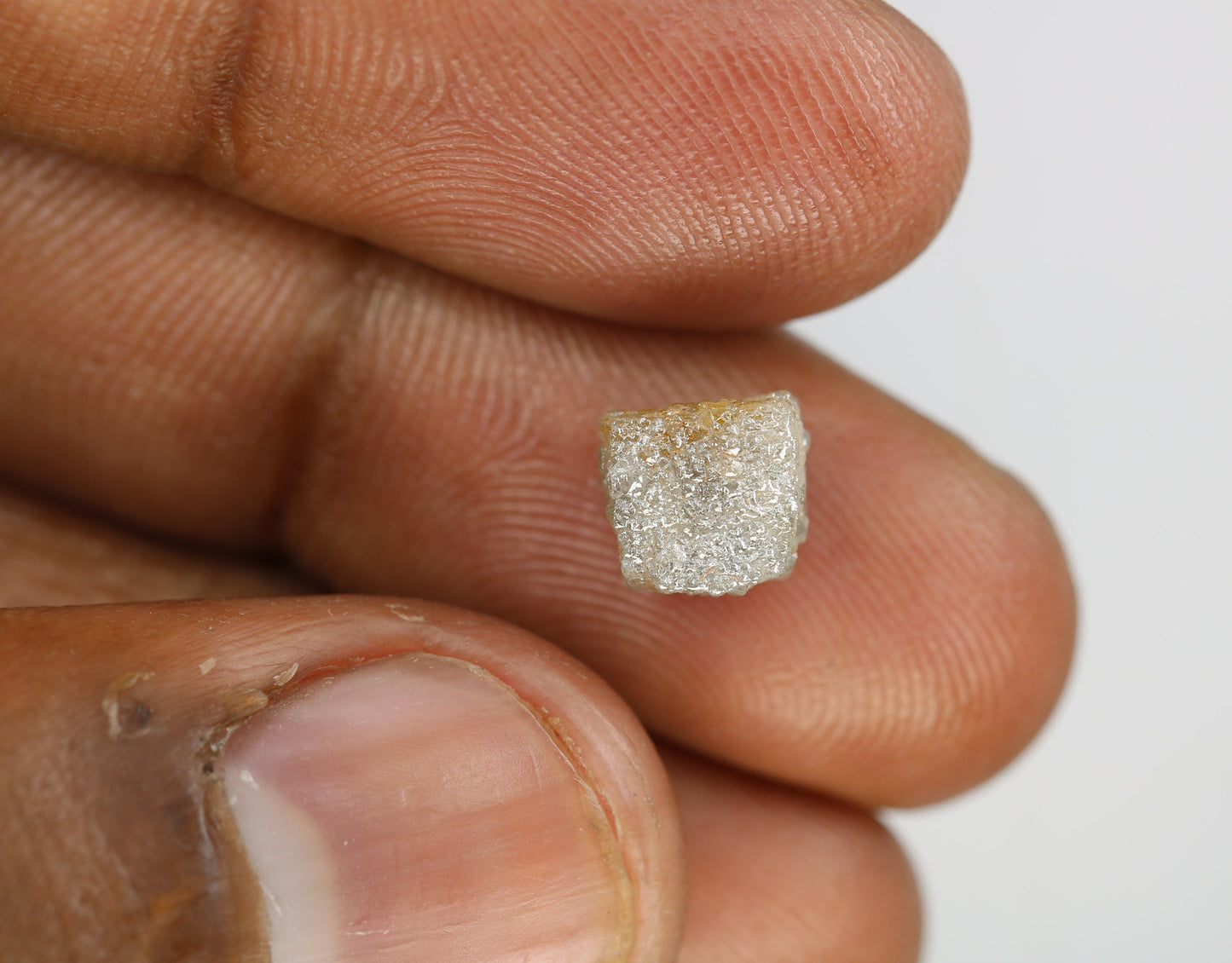 4.50 CT Natural Rough White Cueb Diamond | Uncut Cube Diamond Ring | Cueb Raw Diamond For Jewelry | Unique Gift | Antique Raw Diamond Gift