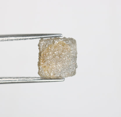 4.50 CT Natural Rough White Cueb Diamond | Uncut Cube Diamond Ring | Cueb Raw Diamond For Jewelry | Unique Gift | Antique Raw Diamond Gift