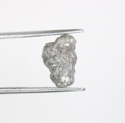 3.14 CT Natural Rough Grey Uncut Diamond | For Uncut Rough Diamond Ring | Raw Diamond For Jewelry | Unique Gift | Antique Raw Diamond Gift