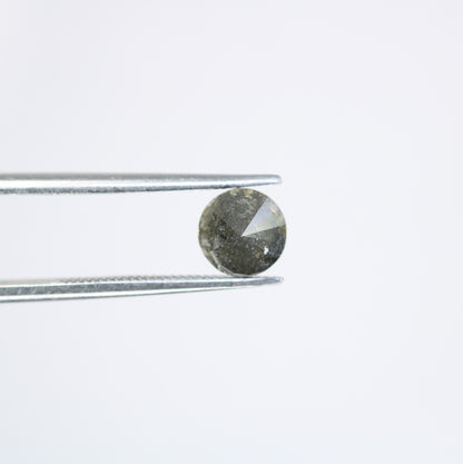 0.92 Carat Loose Round Brilliant Cut Salt and Pepper Galaxy Diamond Ring | Ideal for Custom Gold Engagement Rings or Unique Jewelry Designs
