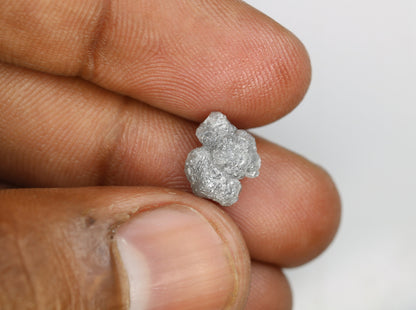 3.48 CT Natural Rough Gray Uncut Diamond | For Uncut Rough Diamond Ring | Raw Diamond For Jewelry | Unique Gift | Antique Raw Diamond Gift