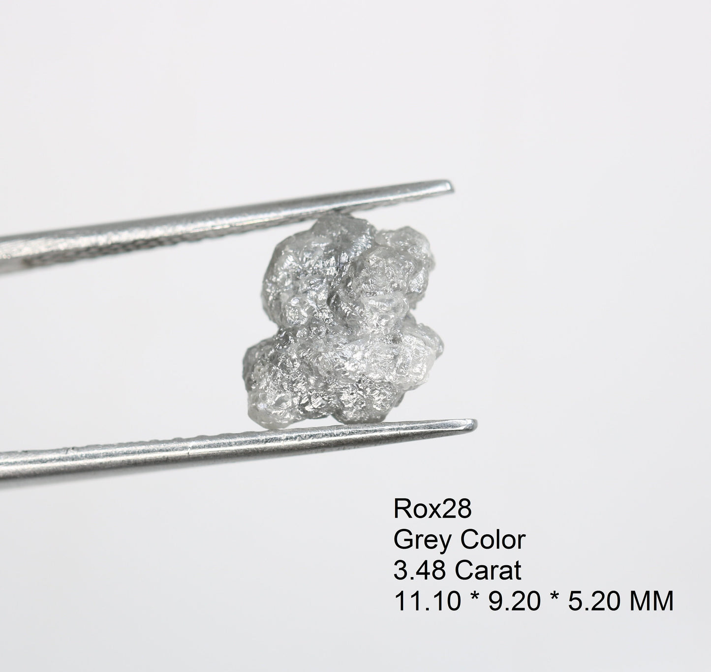3.48 CT Natural Rough Gray Uncut Diamond | For Uncut Rough Diamond Ring | Raw Diamond For Jewelry | Unique Gift | Antique Raw Diamond Gift