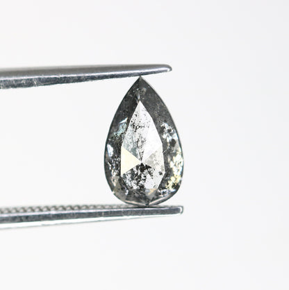 1.22 CT Pear Shape Salt and Pepper Rustic Diamond | Engagement Ring Gem | Wedding Jewelry | Gift for Girlfriend | Anniversary Diamonds