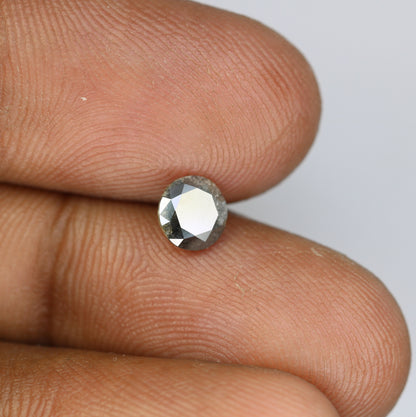 0.92 Carat Loose Round Brilliant Cut Salt and Pepper Galaxy Diamond Ring | Ideal for Custom Gold Engagement Rings or Unique Jewelry Designs