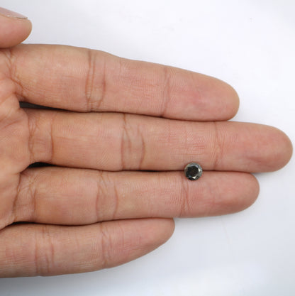 0.92 Carat Loose Round Brilliant Cut Salt and Pepper Galaxy Diamond Ring | Ideal for Custom Gold Engagement Rings or Unique Jewelry Designs