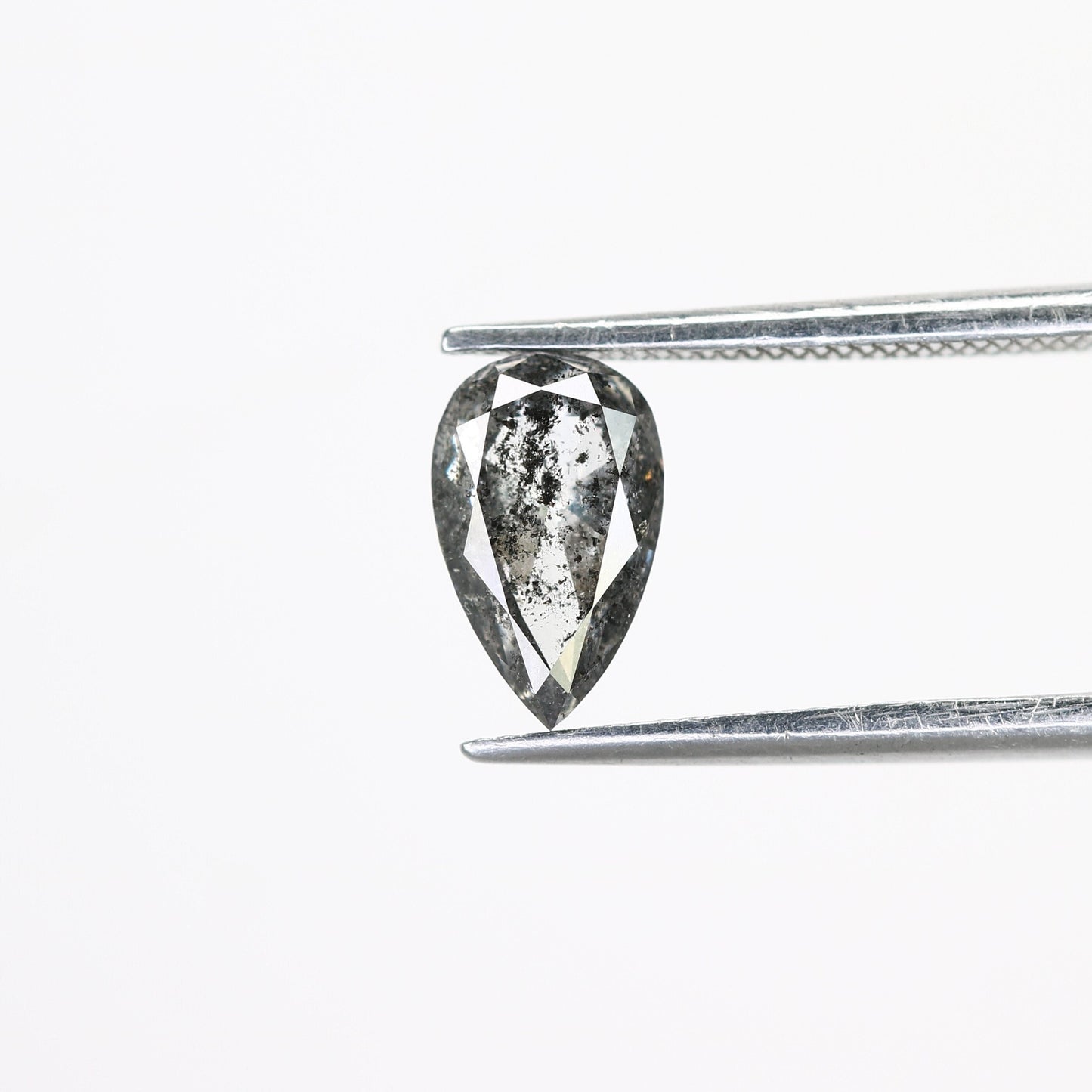 1.22 CT Pear Shape Salt and Pepper Rustic Diamond | Engagement Ring Gem | Wedding Jewelry | Gift for Girlfriend | Anniversary Diamonds