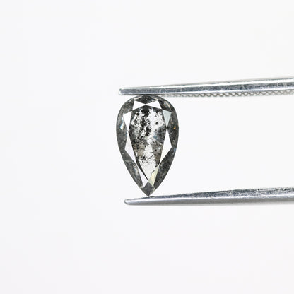 1.22 CT Pear Shape Salt and Pepper Rustic Diamond | Engagement Ring Gem | Wedding Jewelry | Gift for Girlfriend | Anniversary Diamonds