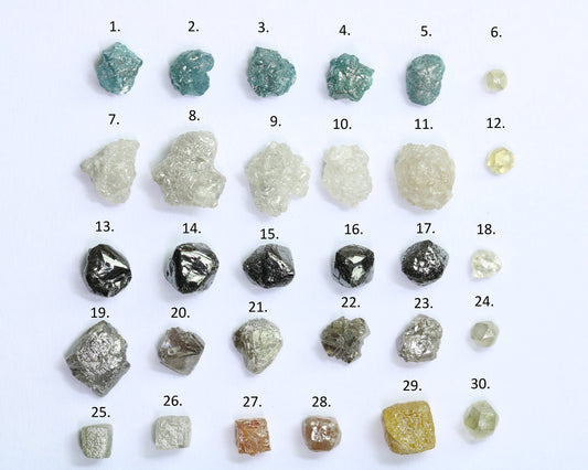 Natural Loose Rough Salt and Pepper Diamonds | Raw Gemstones for Wedding Rings, Necklaces, and Jewelry Making | Perfect Gift for Her