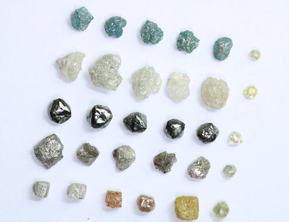 Natural Loose Rough Salt and Pepper Diamonds | Raw Gemstones for Wedding Rings, Necklaces, and Jewelry Making | Perfect Gift for Her