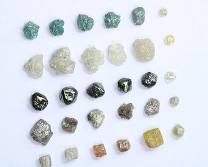 Natural Loose Rough Salt and Pepper Diamonds | Raw Gemstones for Wedding Rings, Necklaces, and Jewelry Making | Perfect Gift for Her