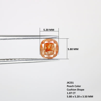 Rose Cut Peach Cushion Diamond - Women’s Ring, Perfect for Gold Jewelry & Elegant, Unique Designs