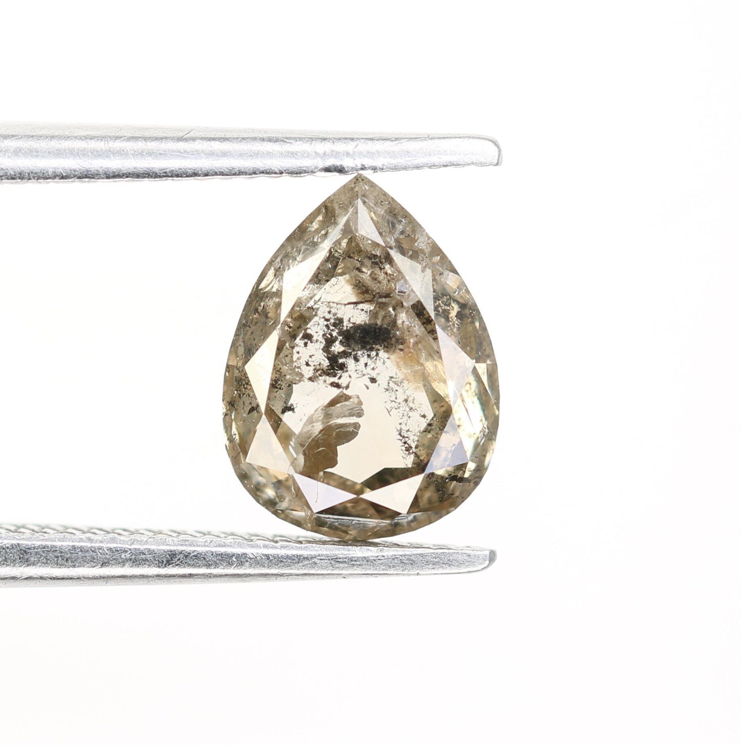 1.27 CT Loose Pear Natural Salt and Pepper Diamond for Pendant | Elegant Wedding Jewelry |Versatile Engagement Ring | Perfect Gift for Women