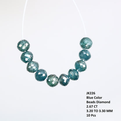 2.67 CT Raw Natural Rough Diamond Beads | Faceted Loose Gems for Artisan Jewelry | Ideal for Custom Vintage Necklaces & DIY Craft Projects