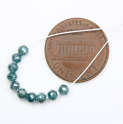 2.67 CT Raw Natural Rough Diamond Beads | Faceted Loose Gems for Artisan Jewelry | Ideal for Custom Vintage Necklaces & DIY Craft Projects