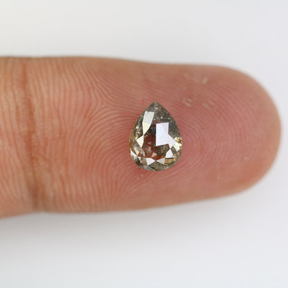1.27 CT Loose Pear Natural Salt and Pepper Diamond for Pendant | Elegant Wedding Jewelry |Versatile Engagement Ring | Perfect Gift for Women