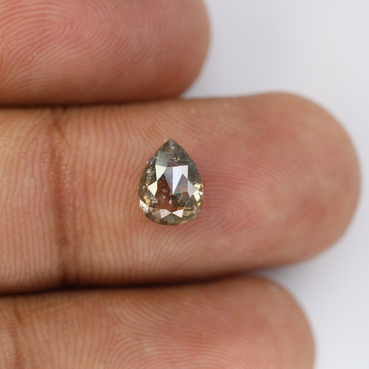 1.27 CT Loose Pear Natural Salt and Pepper Diamond for Pendant | Elegant Wedding Jewelry |Versatile Engagement Ring | Perfect Gift for Women