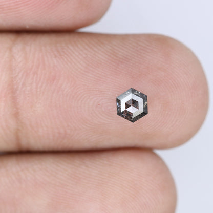 0.42 CT Hexagon Loose Salt and Pepper Diamond - Natural Hexagon Diamond - Salt and Pepper Ring - Gift for Wifey - Gift for mother - Jewlery