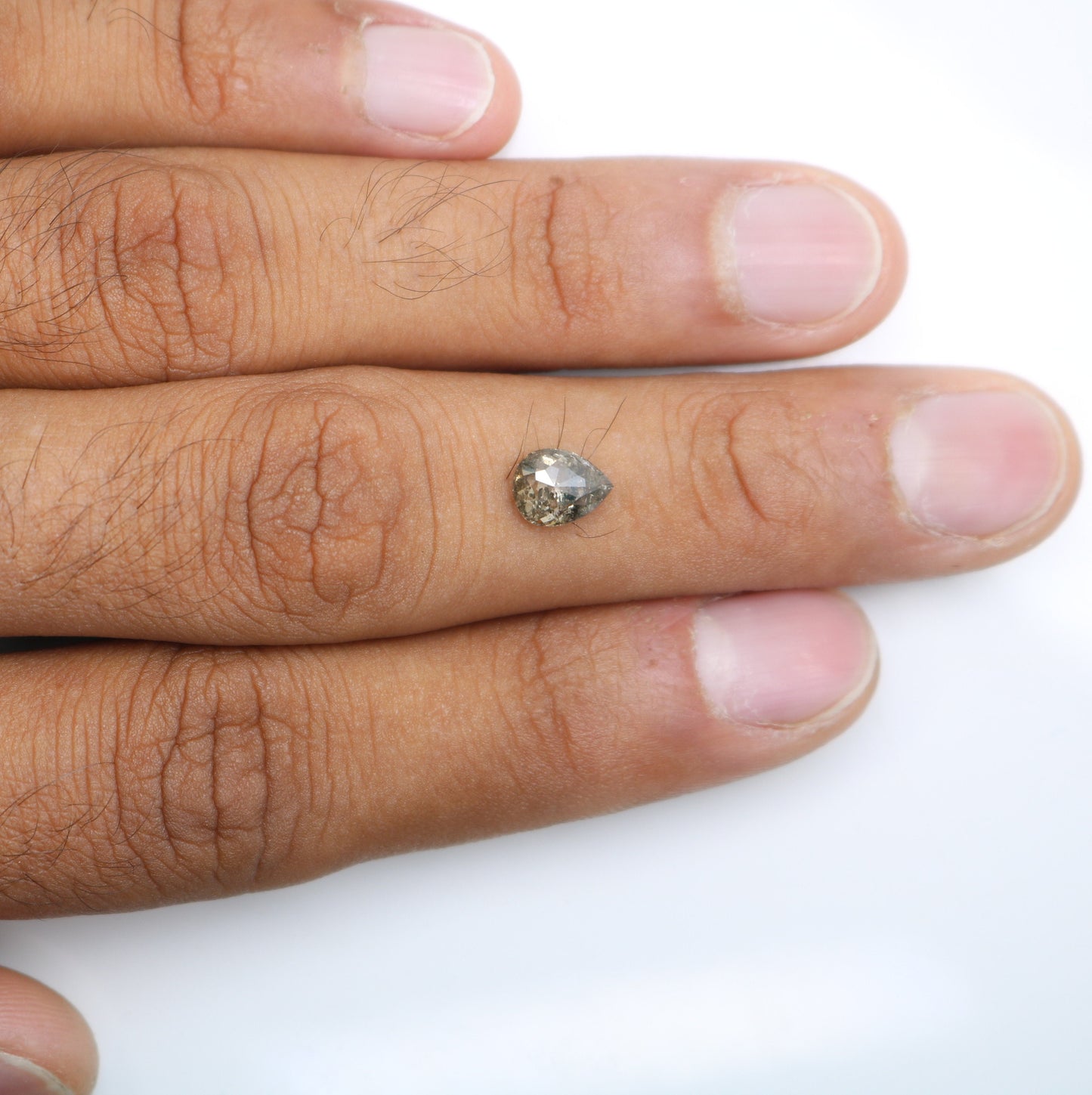 1.27 CT Loose Pear Natural Salt and Pepper Diamond for Pendant | Elegant Wedding Jewelry |Versatile Engagement Ring | Perfect Gift for Women