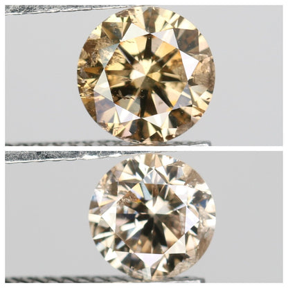 Round Brilliant Cut Salt and Pepper Diamond | Loose Fancy Color Diamonds for Necklaces and Wedding Rings | Unique Gift for Her