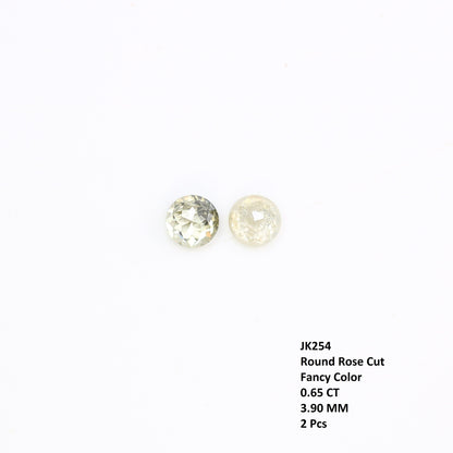 0.65 CT Rose Cut Round Natural Galaxy Diamond For Engagement Ring ll Gift For Wife ll Gift For Fiancé ll Gift For Daughter ll Gift For Mom
