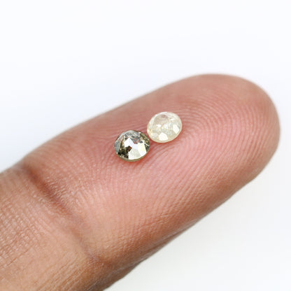 0.65 CT Rose Cut Round Natural Galaxy Diamond For Engagement Ring ll Gift For Wife ll Gift For Fiancé ll Gift For Daughter ll Gift For Mom