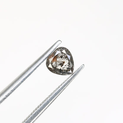 0.41 CT Heart Shaped Salt and Pepper Diamond For Engagement RingFor Gold Ring Diamonds