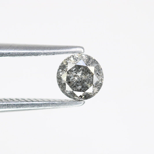 0.34 Carat Loose Natural Salt and Pepper Fancy Round Cut Diamond | Ideal for Rings and Custom Jewelry Designs