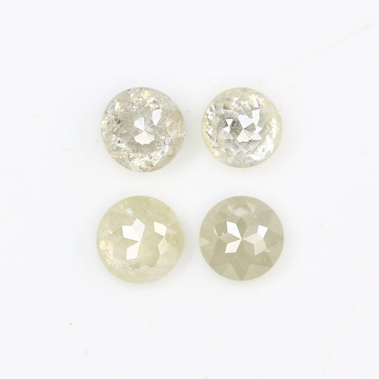 1.09 CT Grey Round Rose Cut Rustic Light Yellow Loose Real Diamond For Anniversary Gift ll Birthday Gift ll Engagement Gift ll Gift For Her