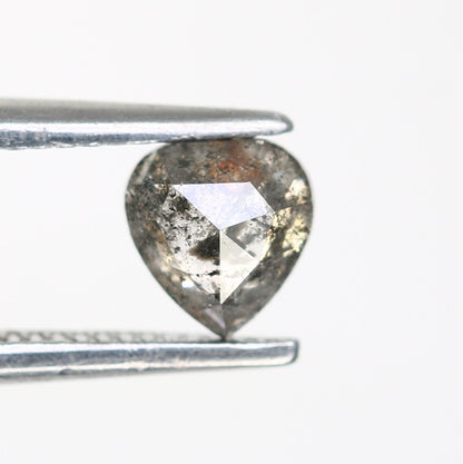 0.41 CT Heart Shaped Salt and Pepper Diamond For Engagement RingFor Gold Ring Diamonds