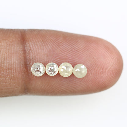 1.09 CT Grey Round Rose Cut Rustic Light Yellow Loose Real Diamond For Anniversary Gift ll Birthday Gift ll Engagement Gift ll Gift For Her