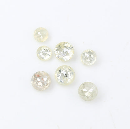 0.46 TCW Yellow Rose Cut Round Natural Galaxy Real Diamond For Promise Ring ll Gift For Girlfriend ll Proposal RingFor Gold Ring Diamonds