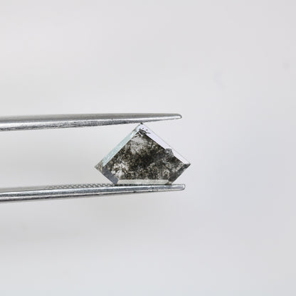 0.96 CT Salt and Pepper Diamond Shield Cut For handmade necklace pendant Black/Grey crystal Diamond for Engagement Ring Anniversary Gift