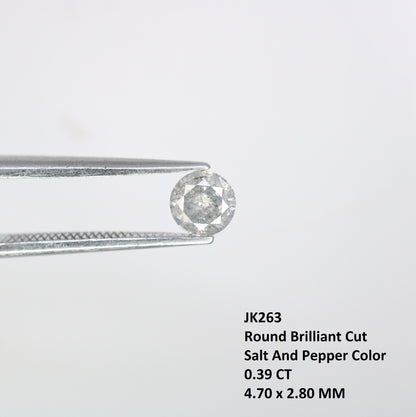 0.39 Carat Salt and Pepper Diamond for Engagement Rings | Perfect Gift for Girlfriend, Wife, Mother, or Her | Custom Gold Ring Jewelry