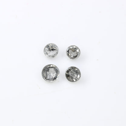 0.66 CT Salt and Pepper Rose Cut Round Diamond For Wedding Necklace l Wedding Anniversary GiftFor Gold Ring Diamonds