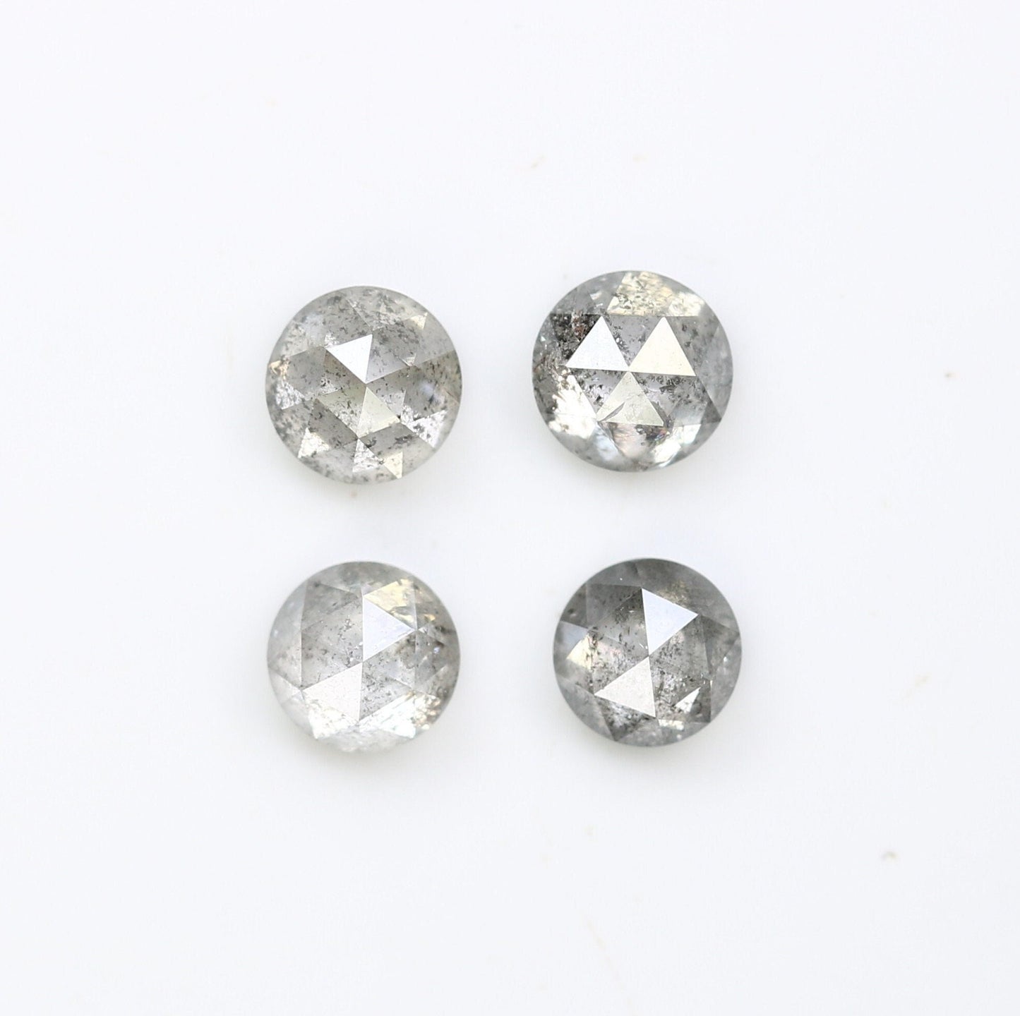 1.16 CT Sparkling Salt and Pepper Rose Cut Round Diamonds For Wedding Band ll Gift For Girlfriend ll Gift For Daughter ll Gift For Mother